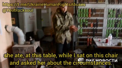 A Ukrainian POW tells how when he returned from his watch he was told his superior had shot a woman that he himself had served dinner and questioned earlier