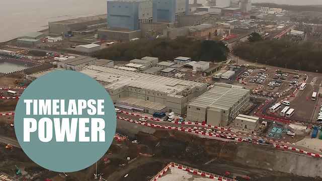 Drone footage shows Europe’s biggest building site, Hinkley Point C,