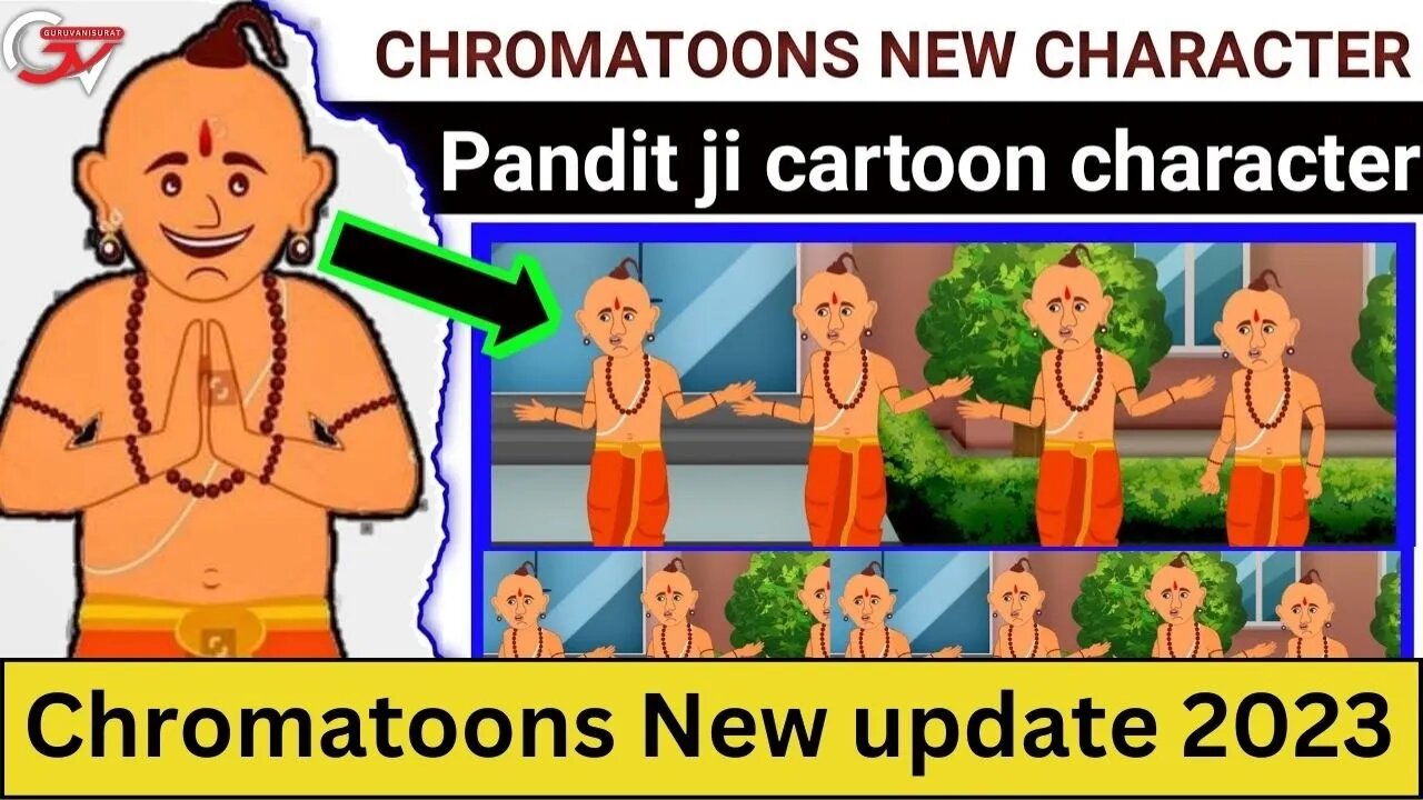 Pandit Ji New Character | Pujari Ji Cartoon Character | Chroma toon New Update 2023 #chromatoons