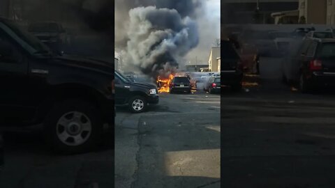 Car Fire Magnesium Explosion