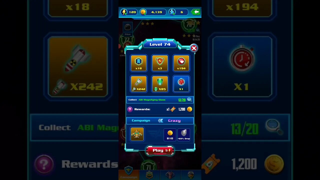 GALAXY ATTACK ALIEN SHOOTER - LEVEL 74 CRAZY