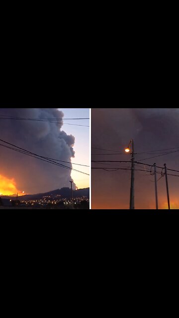 Smoke looms over Esquel after fire in Los Alerces National Park