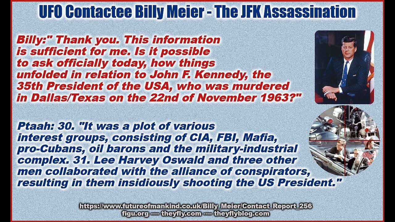 Billy Meier UFO Contact Reports - John F Kennedy assassination