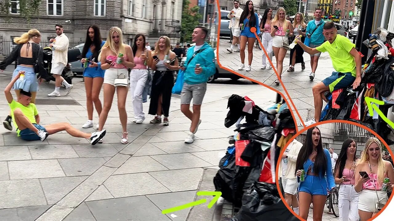 the craziest reaction ever ever. trashman prank