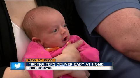 Oconomowoc family reunites with police and paramedics who delivered baby
