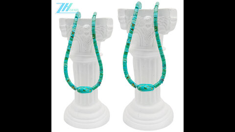 GN-20240919-03 Haixi shaped Natural stablish turquoise 16-inch necklace suitable