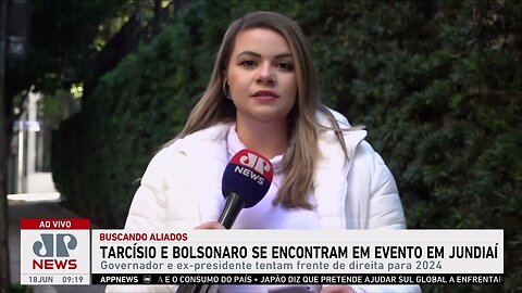 Tarcísio de Freitas e Jair Bolsonaro se encontram em evento no interior de SP para busca de aliados