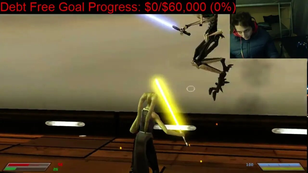 Luke Skywalker VS General Grievous In A Battle With Commentary In Star Wars Jedi Knight Jedi Academy