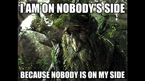 Não estou do lado de ninguém, porque ninguém está do meu lado!