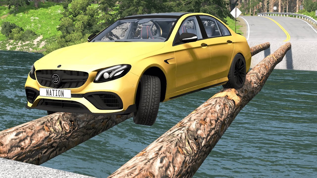 Cars vs Log Bridge #2 – BeamNG.Drive