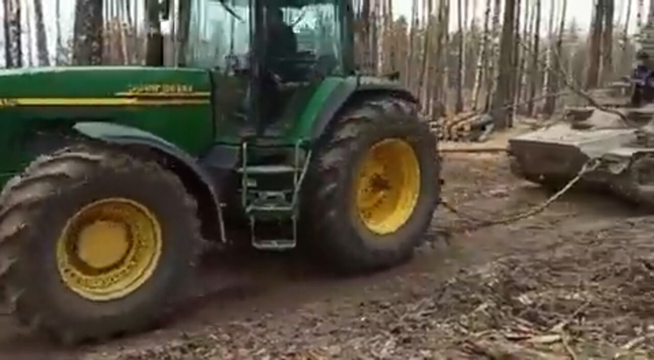 March harvest for Ukrainian farmers. Wheat harvest is devastated but Russian tank harvest...