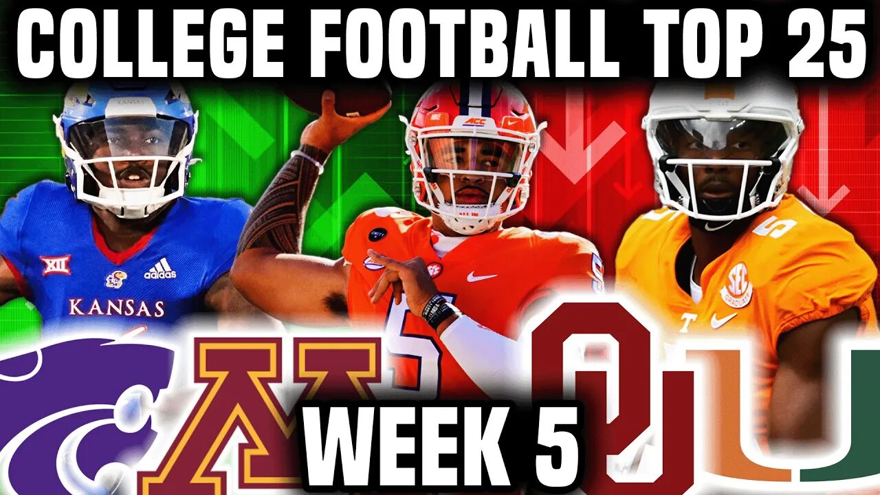 College Football Top 25 + Heisman Watch List | Week 5 | Oklahoma Upset