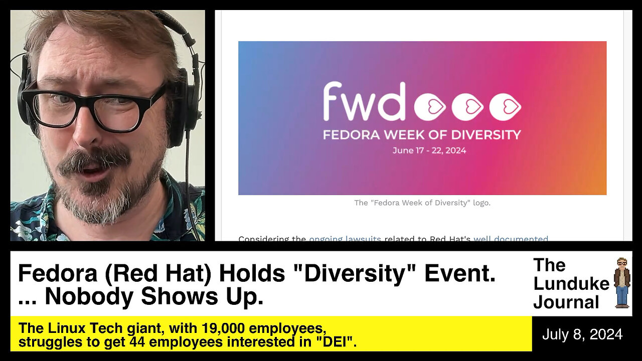 Fedora (Red Hat) Holds Diversity Event. Nobody Shows Up.