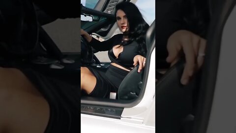 Girl compliments Lamborghini and Audi #supercars #luxurycars #audi