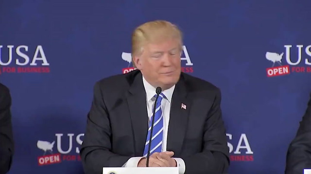 Trump Tosses Boring Speech Over Shoulder, Ad-libs Instead [clip]