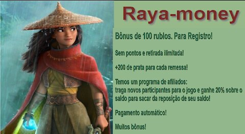 [ Raya-Money Mineradora ] Como ganhar 10 Mil Rublos | Sem Cash_Points | 3 Bônus Diário | Home Office