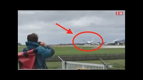 Plane Almost Crash on Landing During Storm