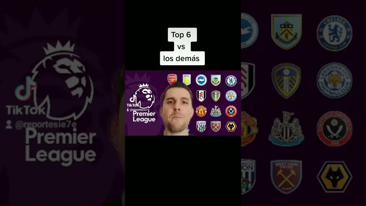 El top 6 contra los demás en Inglaterra 🔝6️⃣