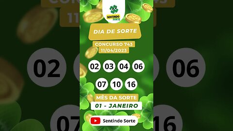 🍀 Resultado DIA DE SORTE 743 | 11/04/23 | Sentindo Sorte #shorts
