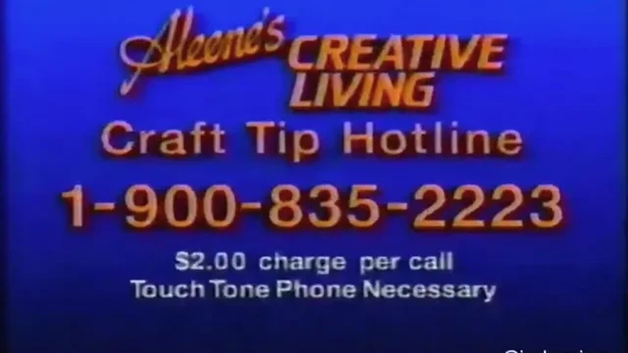 Aleene's "1-900- Nasty Crafting" Crafting Commercial Tip Hotline (90's Lost Media) 1997