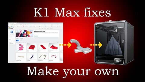 Creality K1 Max fixes! Tinkercad walkthrough