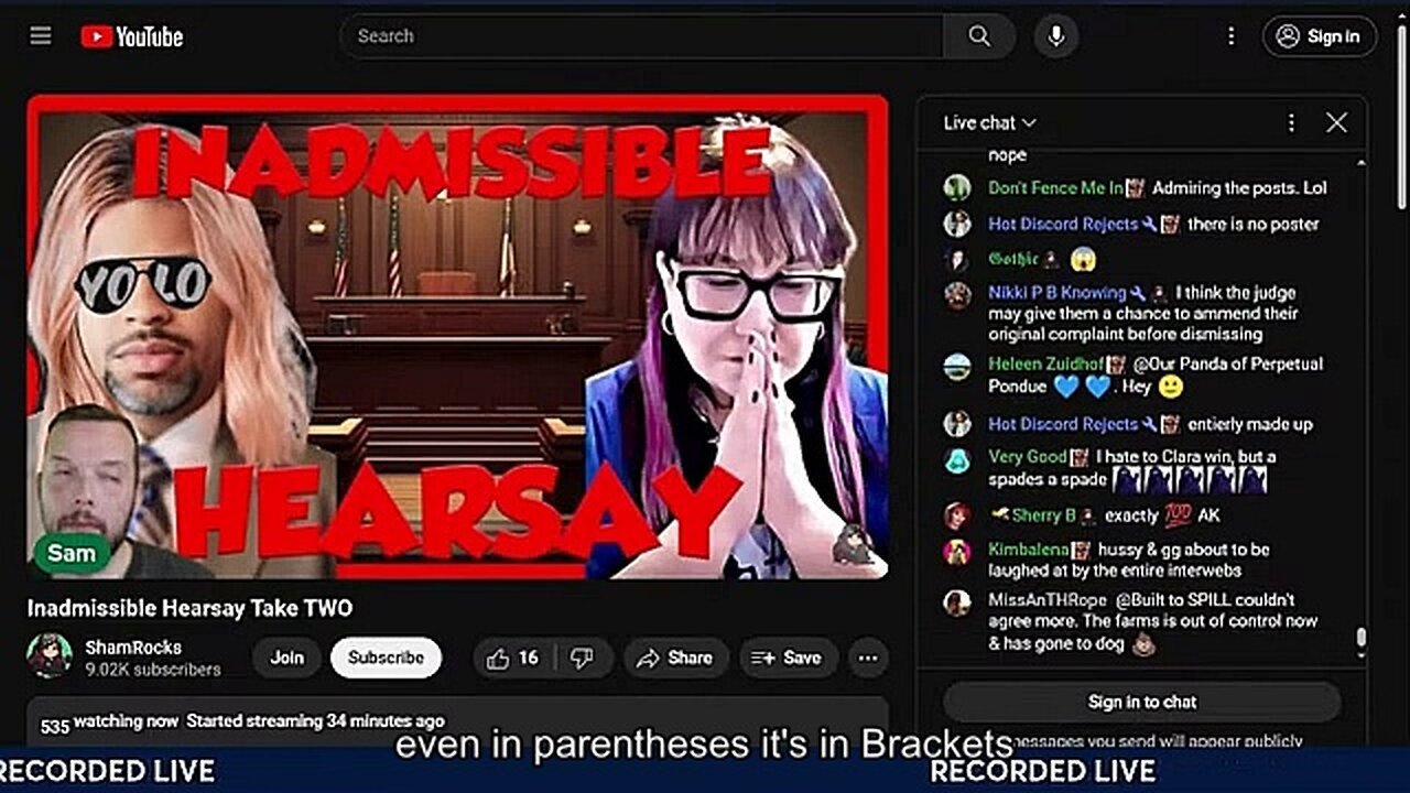 5-1-2024 ShamRocks "Inadmissible Hearsay Take TWO" w/ live chat