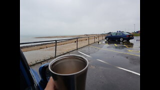 Coffee time at stokes by on rainy day.