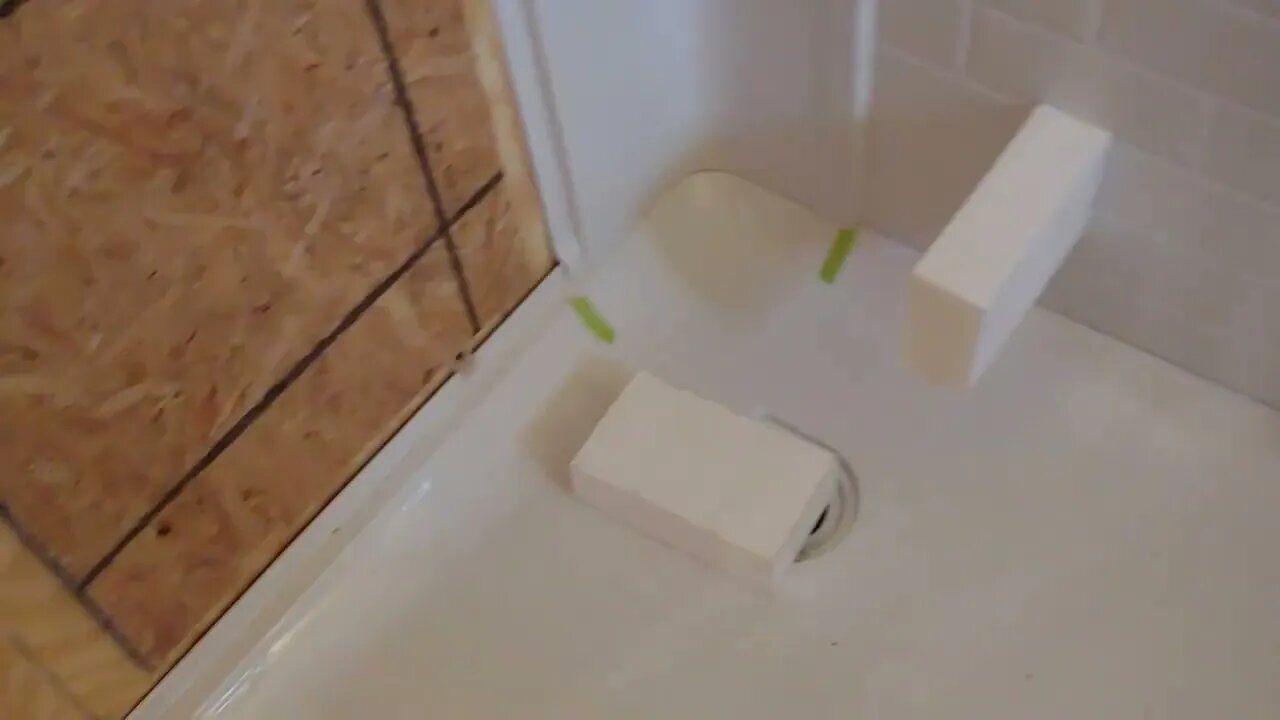 Corner Shower using OSB as a reinforcement explained.