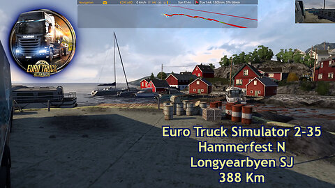 Euro Truck Simulator 2-35, Hammerfest N, Longyearbyen SJ, 388 Km