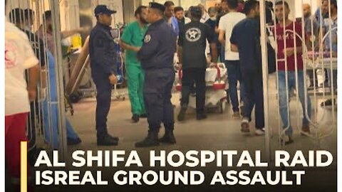 Israeli forces raid the al-Shifa hospital where thousands of Palestinians are taking shelter