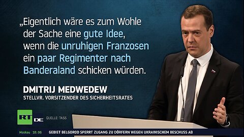 Medwedew lädt französische Truppen in die Ukraine ein