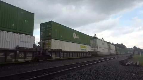 Grain east & intermodal west at Summerhill pa