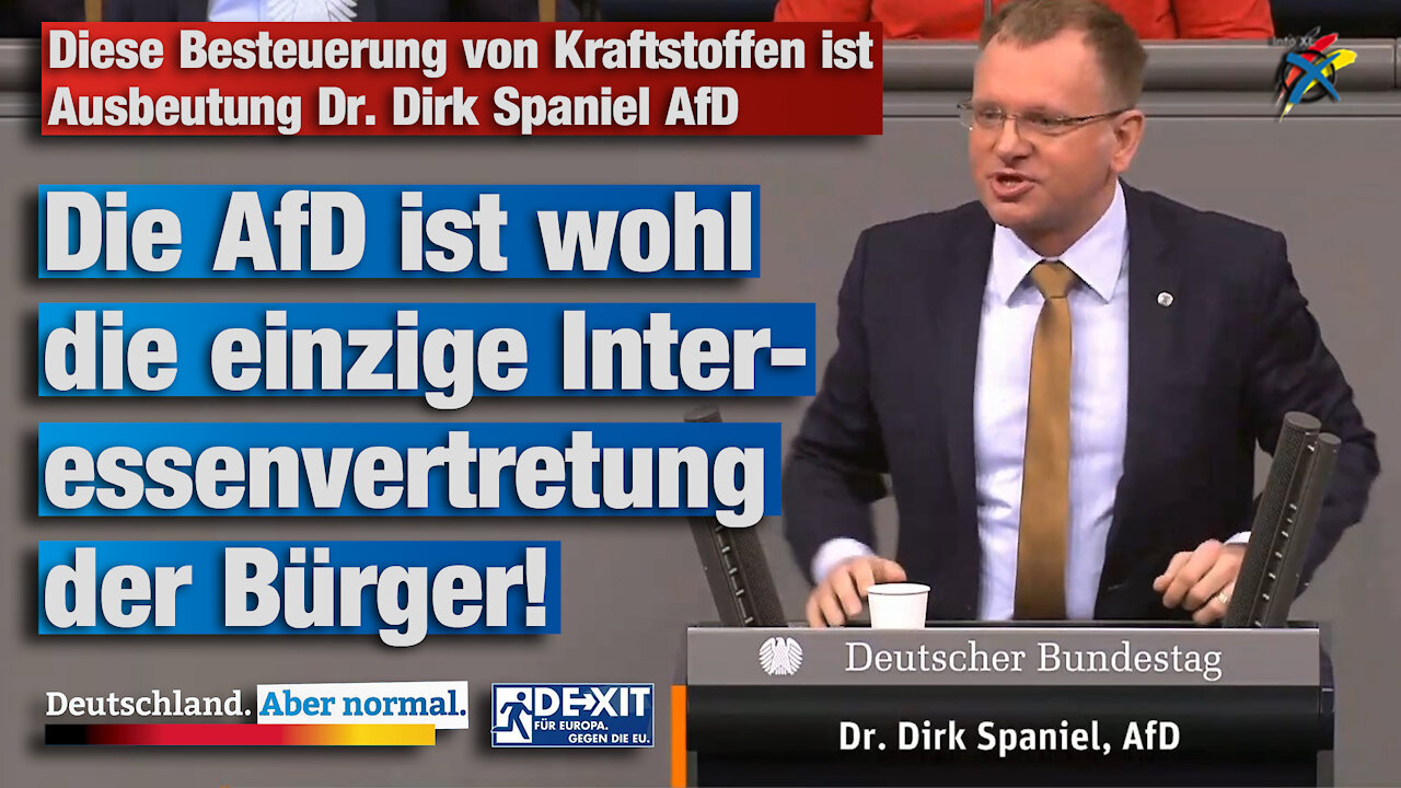 Diese Besteuerung von Kraftstoffen ist Ausbeutung Dr. Dirk Spaniel AfD