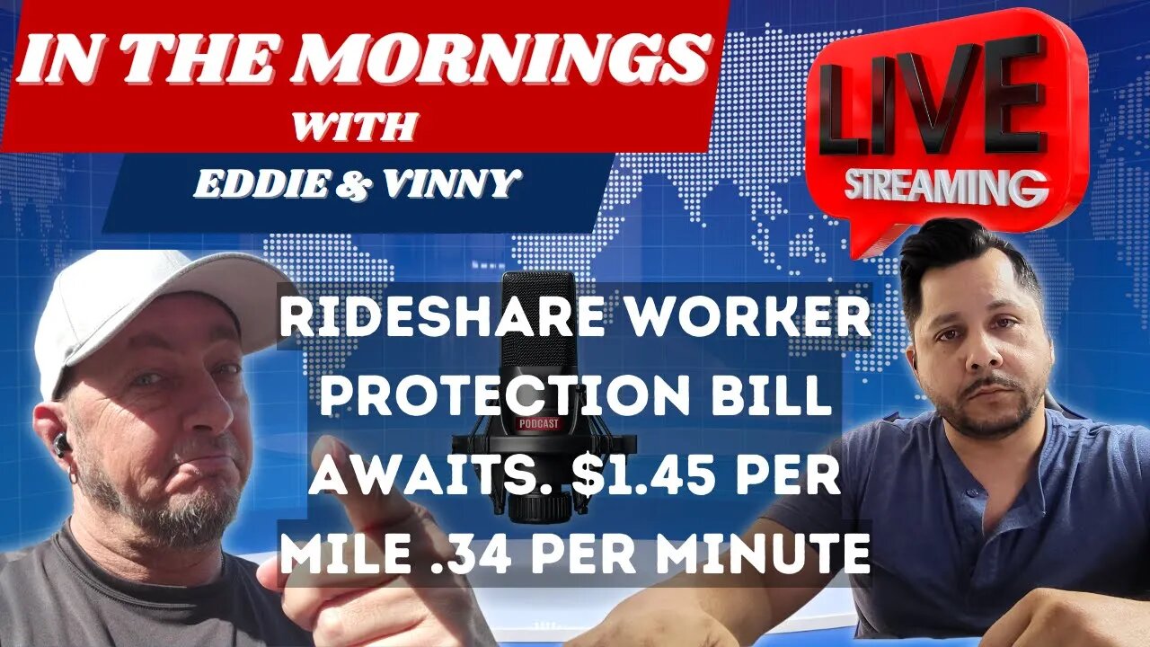 In The Morning's with Eddie and Vinny | Uber driver Lyft Driver