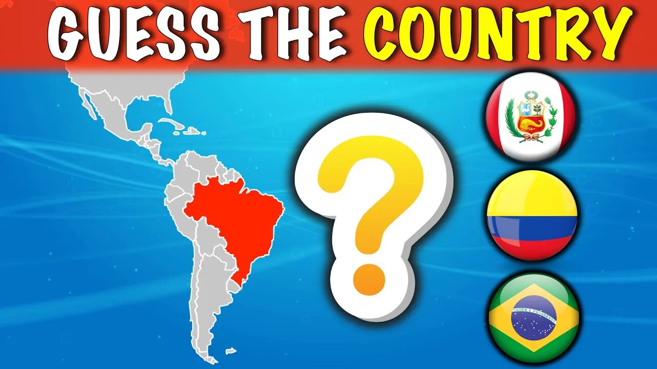 Guess the country on the map | Central & South America | World geography | Country fun facts