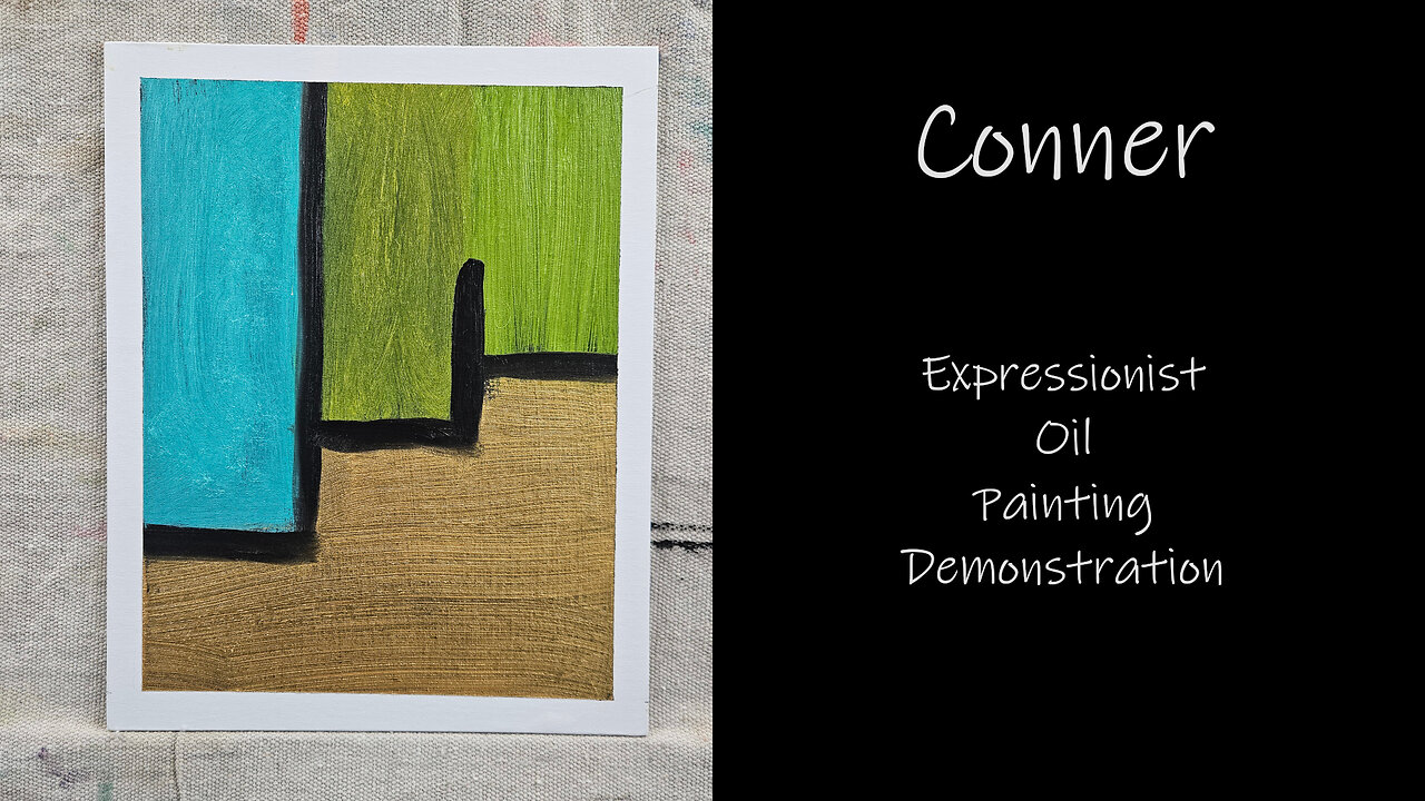 "Conner" Abstract Expressionist Oil Painting 8x8 #forsale #demonstration