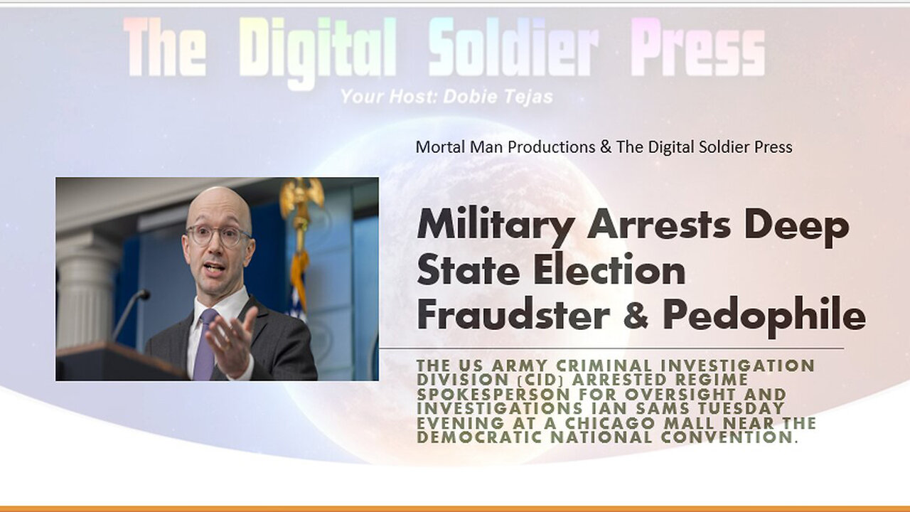 Military Arrests Deep State Election Fraudster & Pedophile