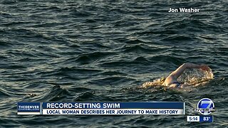 Conifer cancer survivor makes swimming history in Europe