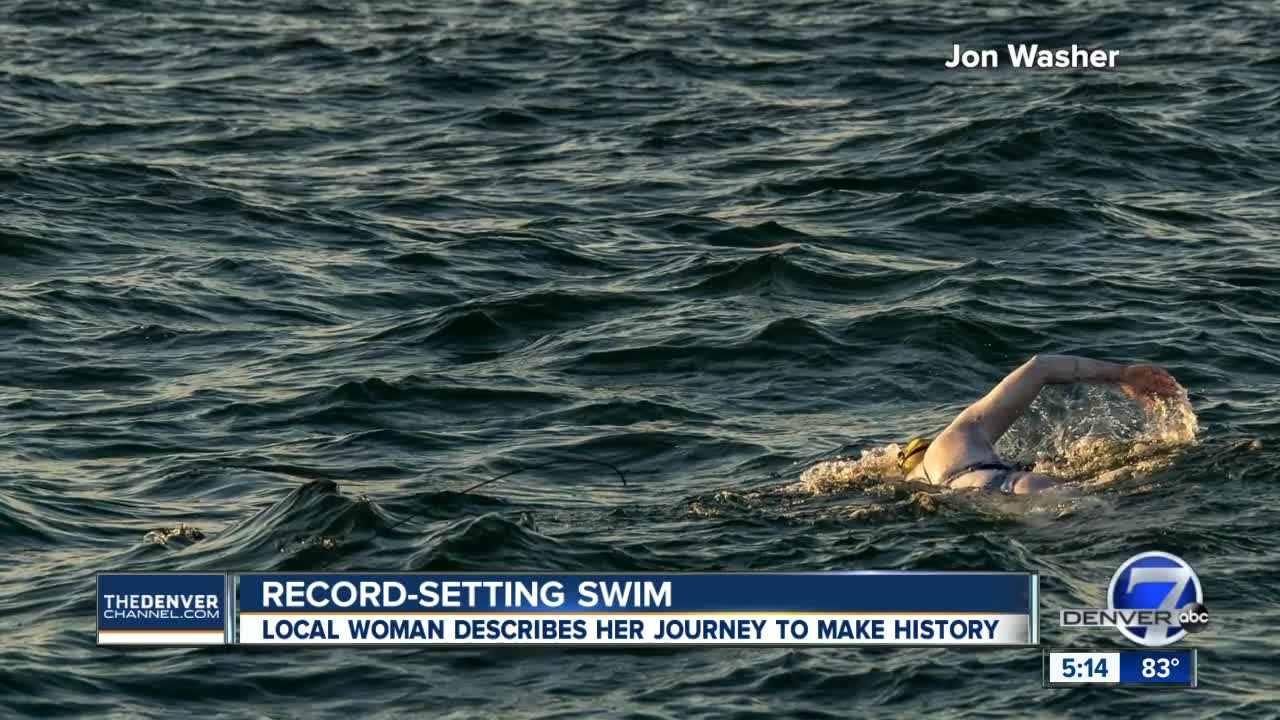 Conifer cancer survivor makes swimming history in Europe