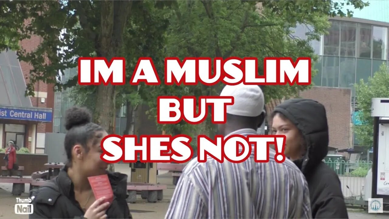 Im a Muslim but I am not! Young girls talk to dawah stall.