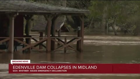 Edenville Dam collapses in Midland