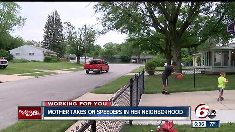 Lawrence mother tired of speeders on her street