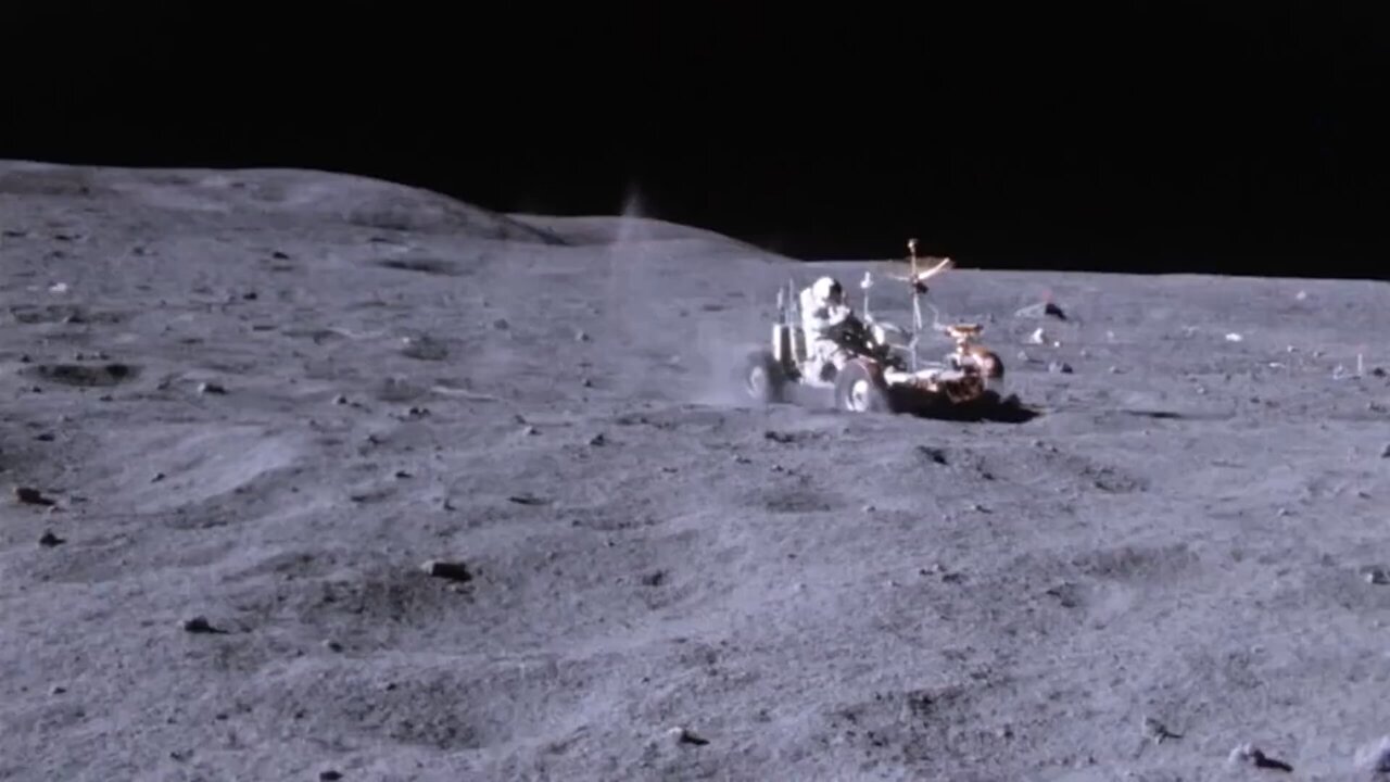 NASA Luna rover vehicle on moon - 1969