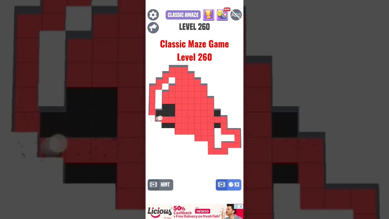 Classic Maze Game Level 260. #shorts