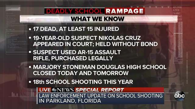 Law enforcement officials share update on yesterday's deadly Florida school shooting in Parkland | SPECIAL REPORT