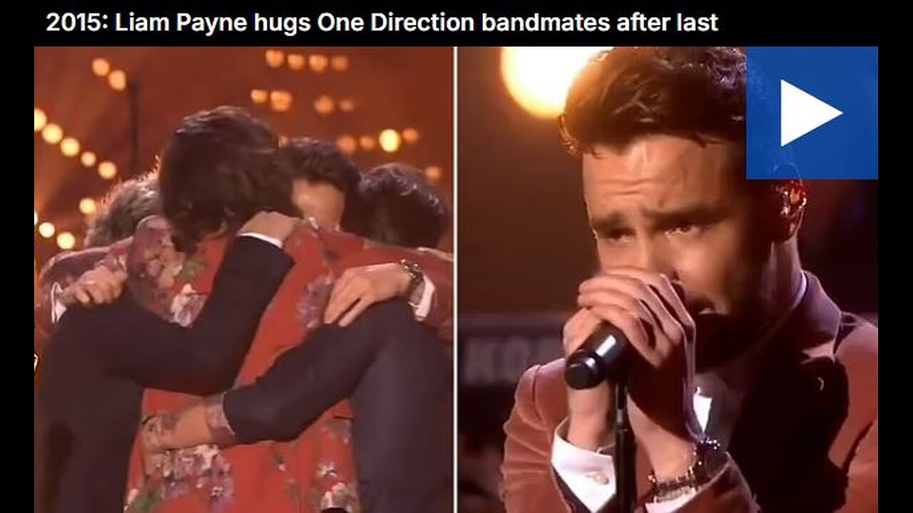 2015: Liam Payne hugs 1D bandmates after final performance togther