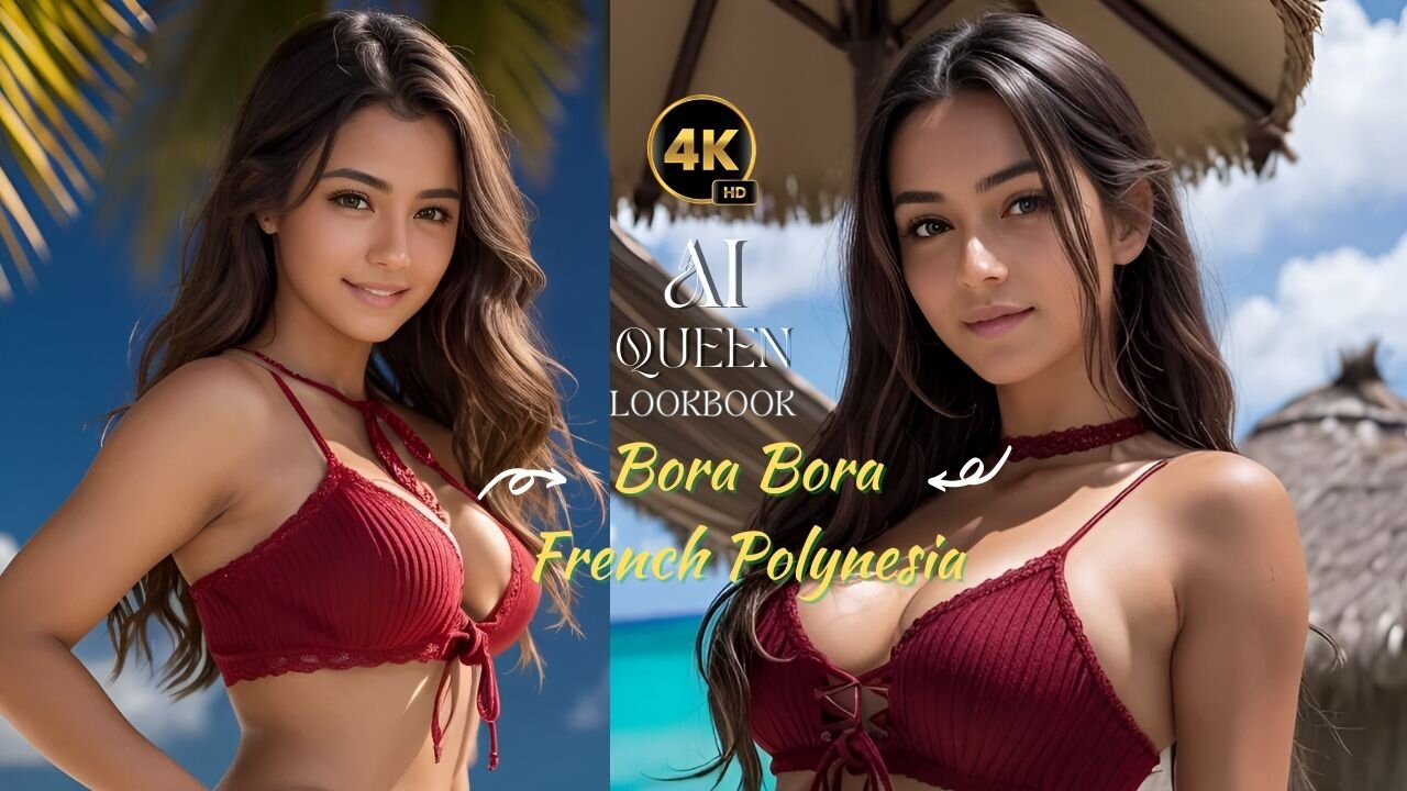 [4K] Ai Queen LookBook lBora Bora French Polynesia l Video-Central City #AiQueenLookBook #aiart