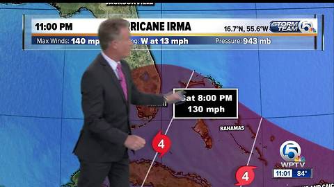 Irma remains Cat 4, 140 mph, aiming for Florida