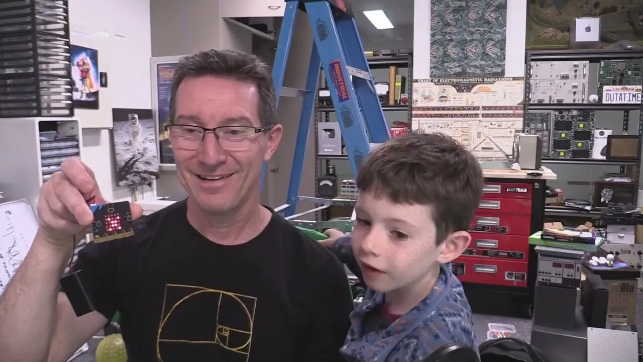 Huxley Teaches Dave Microbit Coding