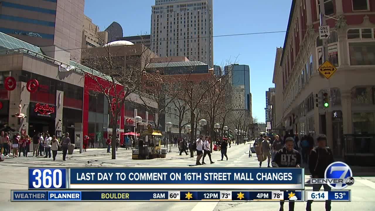 Last chance to comment on 16th Street Mall changes